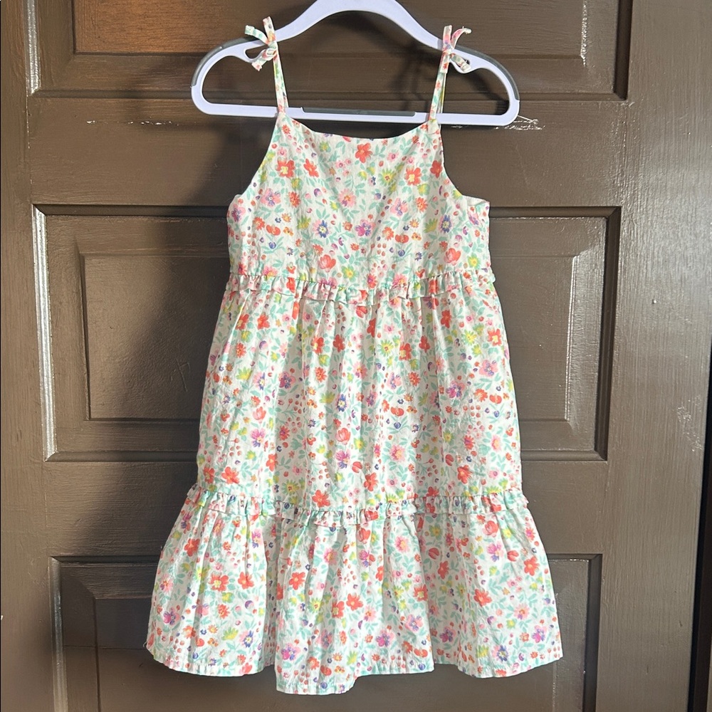 Floral Kids Dress with Bow Straps